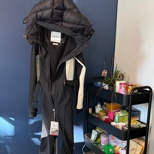 Zara NWT Ski Collection Small Wind Waterproof Hooded Jumpsuit w/Recco Tech